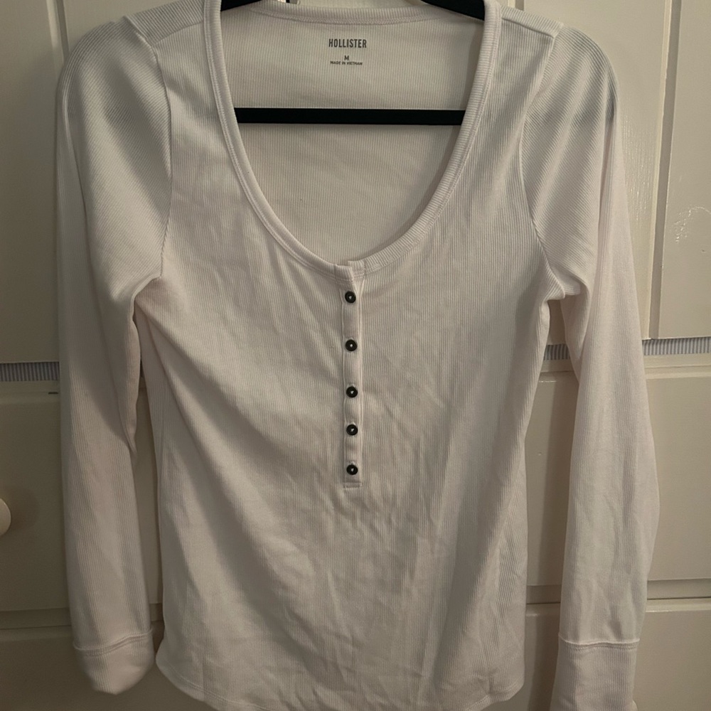 Hollister Ribbed Henley Top